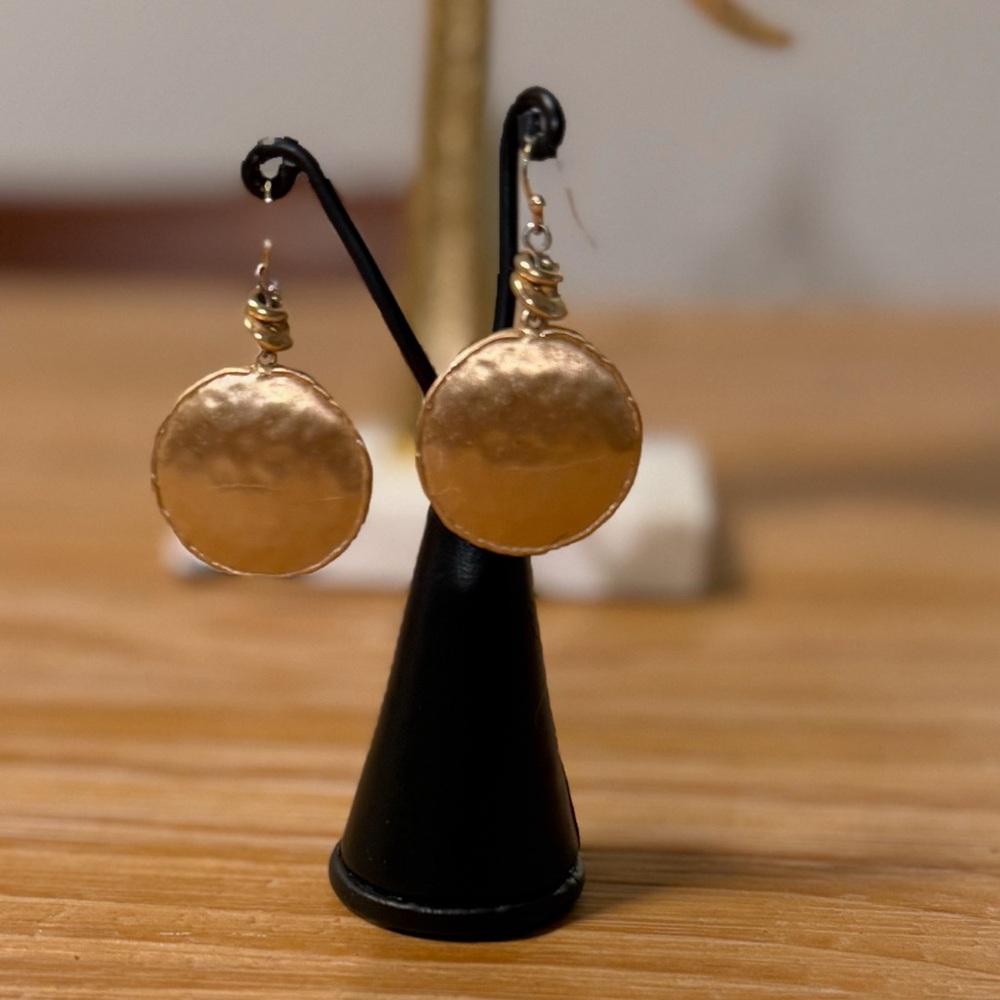 Chico's Gold Textured Earrings